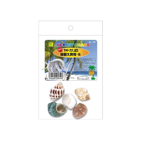 天然の造形が美しい巻貝の貝殻。種類も様々に用意されていますので、チョイスも楽しみな宿替え用の貝殻です。小さなオカヤドカリに用意したいＳサイズ。【原産国】東南アジア【材質】天然貝【内容】5個 (※基本・大きさにばらつきが有り)【メーカー】三晃商会