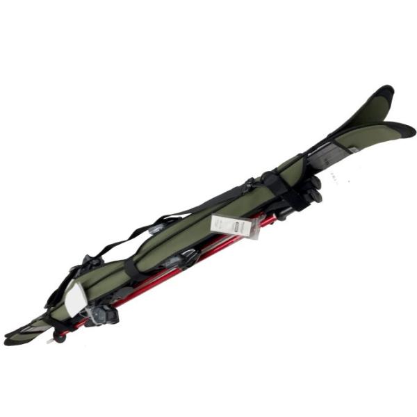 KIZAKI スキーソールガード S-Mサイズ商品番号：DBS-E3720■1P/1セットスキー板のソールを保護しながら簡単に持ち運べる便利グッズです保管や移動に最適なスキーヤーの必需品です、※ビンディングブレーキ止めバンド＆ショルダーベル...