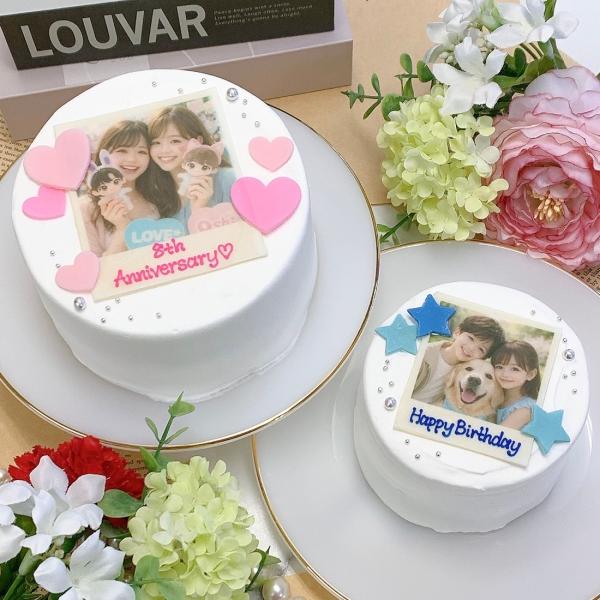チェキ風センイルケーキ 4号｜12cm｜写真ケーキ｜プリントケーキ｜センイルケーキ｜韓国｜誕生日｜記念日｜推し活｜バースデー｜スイーツ｜ギフト｜