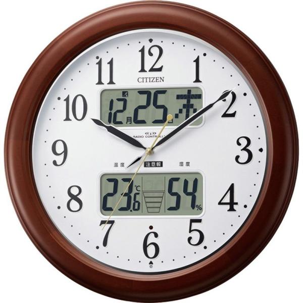 エコメルカリ便限定【未使用品】リズム温湿度計付き電波掛時計 リズム(RHYTHM) シチズン 掛け時計 電波時計 温度計 ・ 湿度計 付き