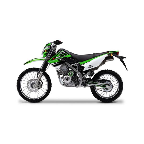 KLX125 シュラウド カウル グリーン ブラック rubbermark_3608-mklx125-a-gr-sh