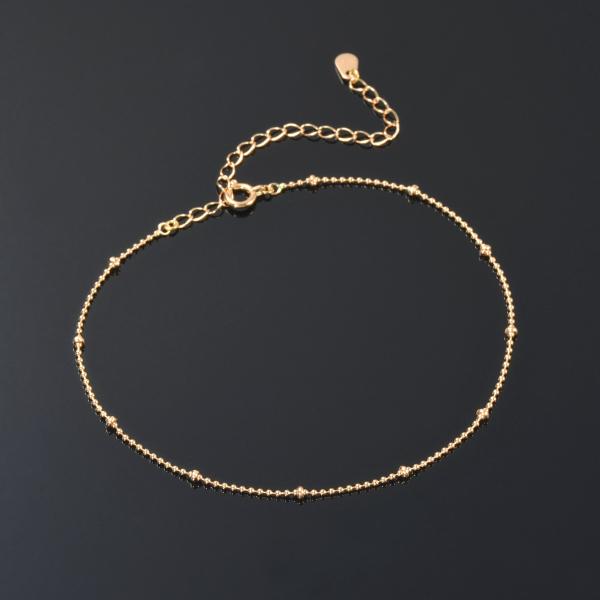 アンクレット チェーン 18金 イエローゴールド スタッドボールチェーン 幅1.0mm 長さ24cm|鎖 K18YG 18k 貴金属 ジュエリー レディース メンズ アンクレット チェーン 18金 イエローゴールド スタッドボールチェーン 幅1.0mm 長さ24cm|鎖 K18YG 18k 貴金属 ジュエリー レディース メンズ