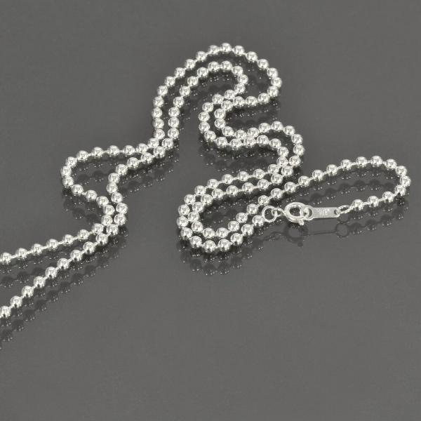 ネックレス チェーン シルバー925 ボールチェーン 幅3.0mm 長さ40cm