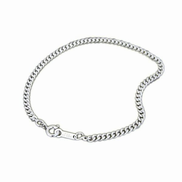 ブレスレット チェーン シルバー925 2面カット喜平チェーン 幅2.6mm 長さ19cm｜鎖 銀 Silver アクセサリー レディース メンズ