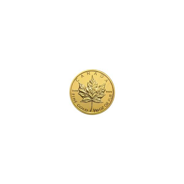 未流通貨】金貨 24金 メイプルリーフ金貨 1/10オンス 1/10oz
