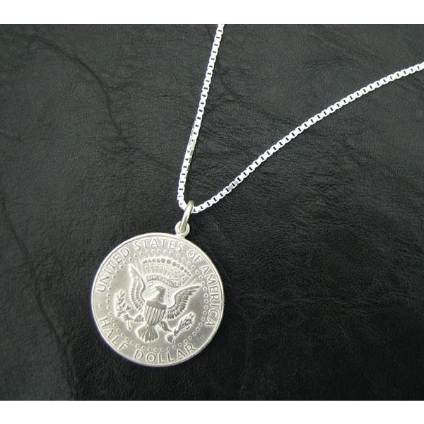古着人気アイテム ペンダントトップ シルバー925 ケネディー50セント硬貨 シルバー