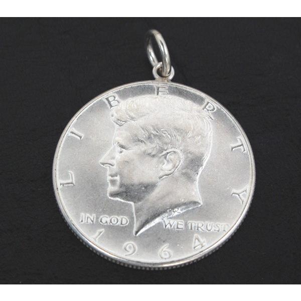 超爆安 ペンダントトップ シルバー925 ケネディー50セント硬貨 シルバー