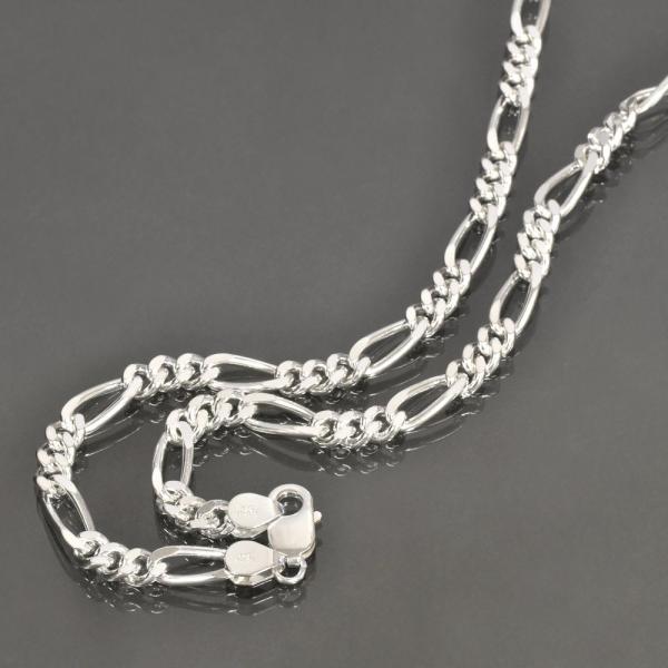 ネックレス チェーン シルバー925 フィガロチェーン 幅7.1mm 長 ネックレス チェーン シルバー925 フィガロチェーン 幅7.1mm 長