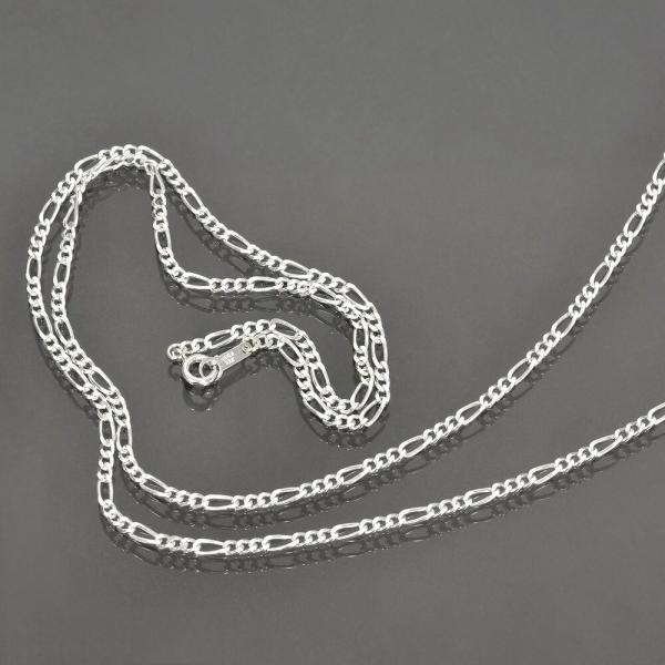 ネックレス チェーン シルバー925 フィガロチェーン 幅2.4mm 長さ50cm