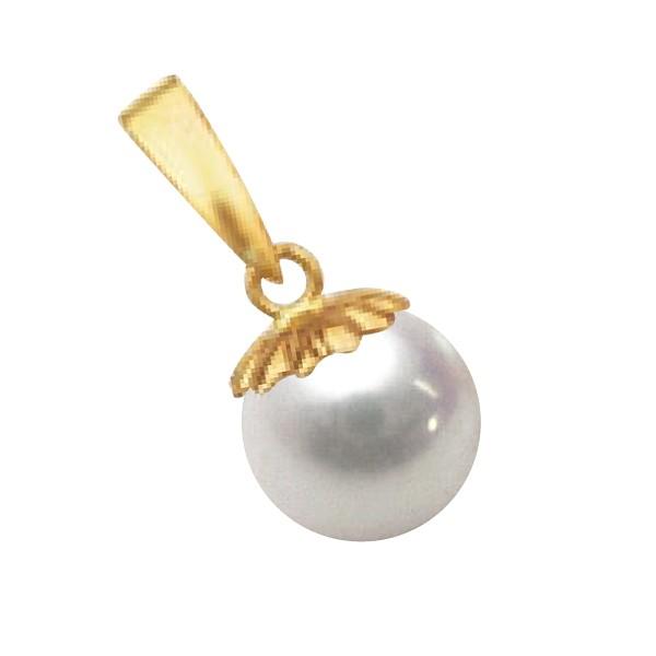 ペンダントトップ 18金 イエローゴールド あこや真珠ペンダント 7.0mm