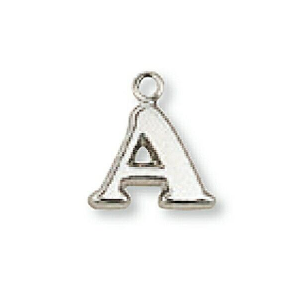 1個売り】 チャームパーツ 18金 ホワイトゴールド A イニシャル