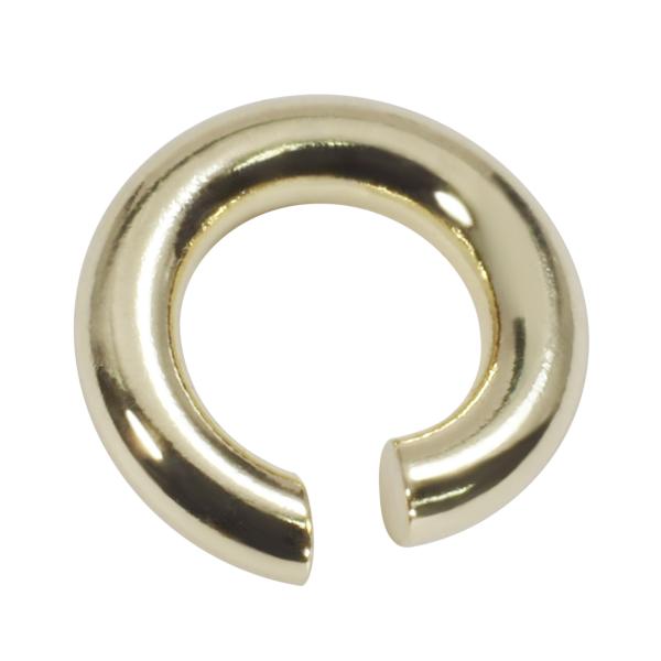 【1個売り】 丸カン 10金 ホワイトゴールド 丸環 線径0.55mm 直径2.5mm ロジウムメッキ加工無し シャンパンゴールド マルカン｜パーツ