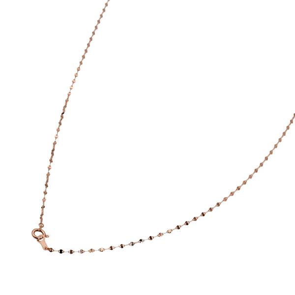 ネックレス チェーン 10金 ピンクゴールド ペタルチェーン 幅1.3mm｜鎖
