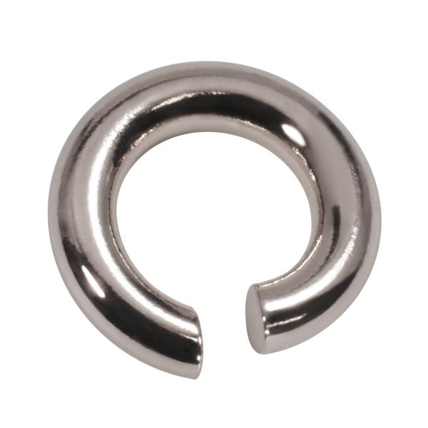 【1個売り】 丸カン 10金 ホワイトゴールド 丸環 線径0.55mm 直径2.5mm マルカン｜手芸用品 金具 飾り パーツ 部品 K10WG k10 10k 貴金属
