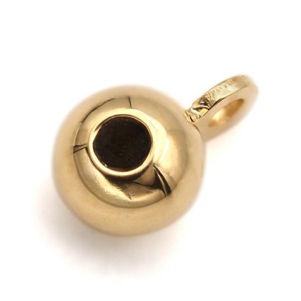 【1個売り】 スライド金具 10金 イエローゴールド スライドボール 丸玉 シリコン入り 直径2.5mm｜手芸用品 金具 パーツ 部品 K10YG 貴金属