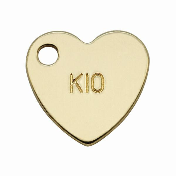 10K Yellow Gold アシンメトリーハートチャーム 10K Yellow Gold アシンメトリーハートチャーム