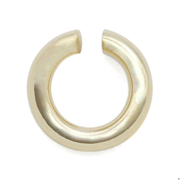 【1個売り】 丸カン 14金 ホワイトゴールド 丸環 線径0.5mm 直径2.3mm ロジウムメッキ加工無し シャンパンゴールド マルカン｜パーツ