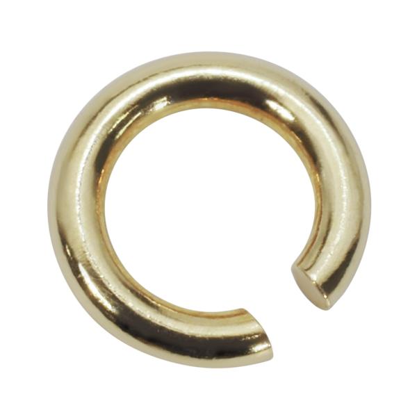 【1個売り】 丸カン 18金 ホワイトゴールド 丸環 線径0.4mm 直径2.0mm ロジウムメッキ加工無し シャンパンゴールド マルカン｜パーツ