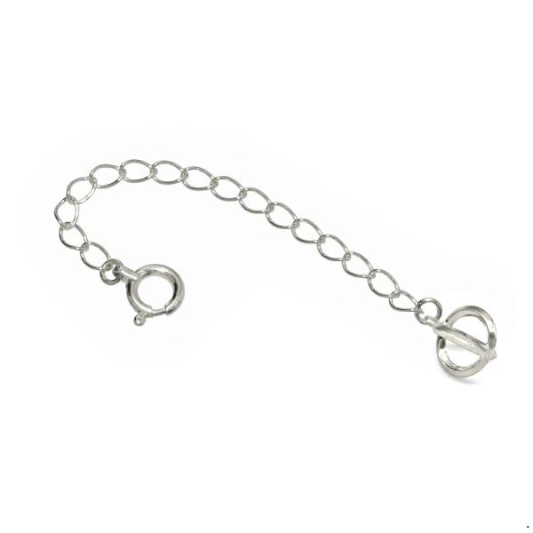 ネックレス用の延長アジャスター 18金 ホワイトゴールド 荒喜平（カゴ型） 幅2.1mm｜鎖 K18WG k18 18k 貴金属 ジュエリー レディース