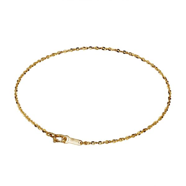 ブレスレット チェーン 18金 イエローゴールド フェイクモザイク