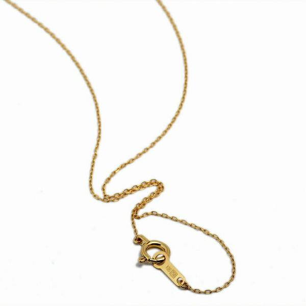 ネックレス チェーン 18金 イエローゴールド 4面カット小豆