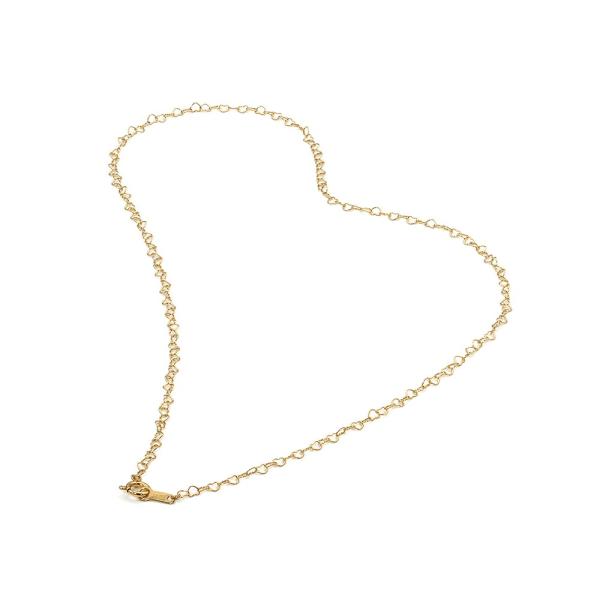 ネックレス チェーン 18金 イエローゴールド ハートチェーン 幅1.9mm