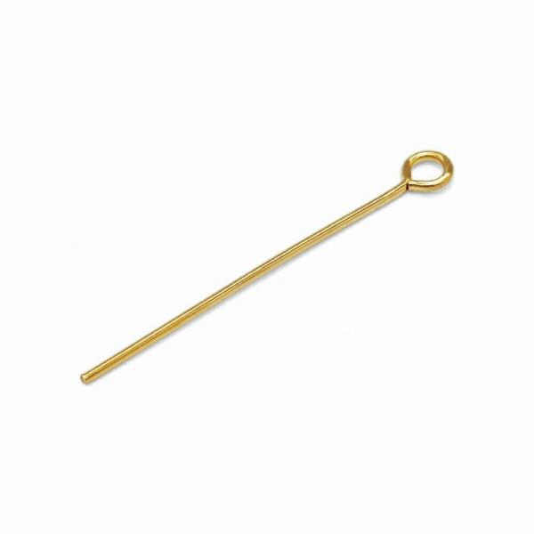 1個売り】 ピンパーツ 18金 イエローゴールド 9ピン 線径0.4mm 長さ