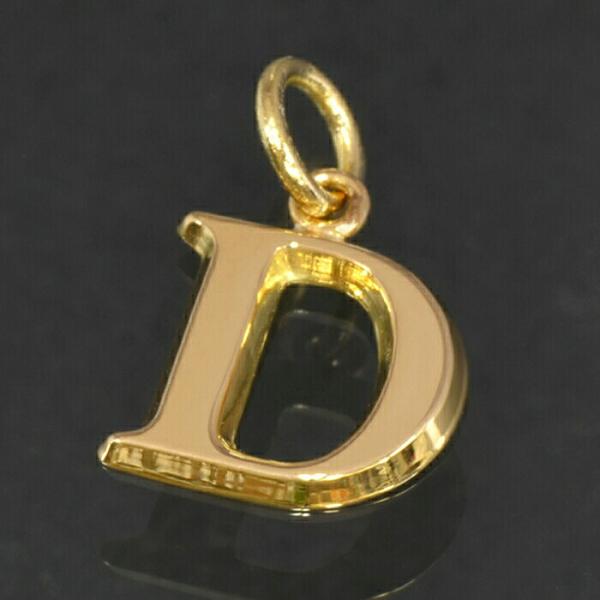 ペンダントトップ 18金 イエローゴールド D イニシャルのペンダント M