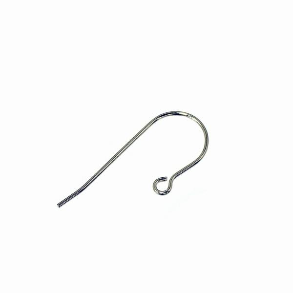 【10個セット】 ピアスパーツ 純チタン フックピアスのパーツ 内巻き環 線径0.70mm 縦24.5mm｜手芸用品 金具 飾り パーツ 部品 Titan