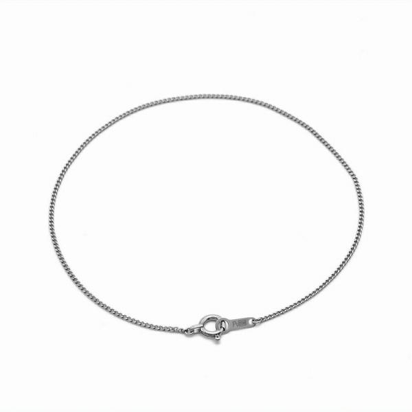 ブレスレット チェーン PT850 プラチナ 2面カット喜平チェーン 幅1.0mm