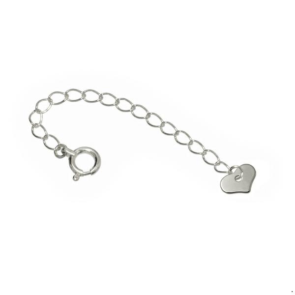 ネックレス用の延長アジャスター PT850 プラチナ 荒喜平（ハート/ワイド） 幅2.1mm｜鎖 850pt 貴金属 ジュエリー レディース メンズ