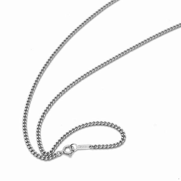 ネックレス チェーン PT850 プラチナ 2面カット喜平チェーン 幅2.1mm