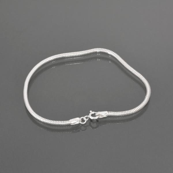 ブレスレット チェーン シルバー925 スネークチェーン 幅2.4mm 長さ