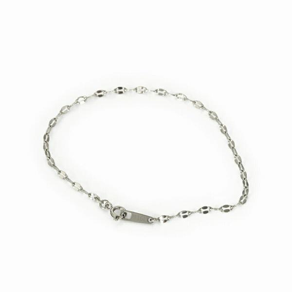 ブレスレット チェーン サージカルステンレス 316L ペタルチェーン 幅2.2mm 長さ18cm