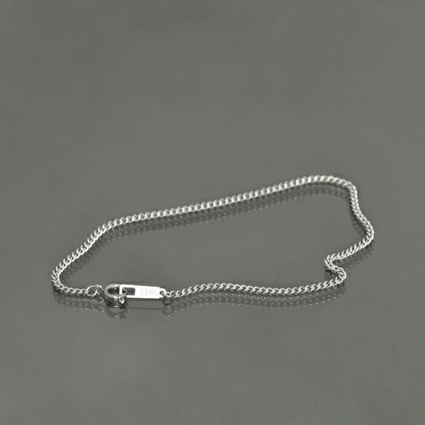 ブレスレット チェーン サージカルステンレス 316L 2面カット喜平チェーン 幅1.8mm 長さ20cm