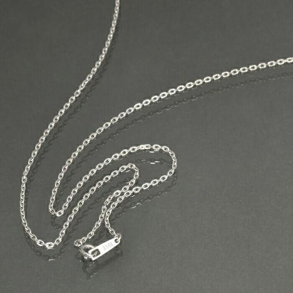 ネックレス チェーン サージカルステンレス 316L 4面カット小豆チェーン 幅1.6mm 長さ90cm