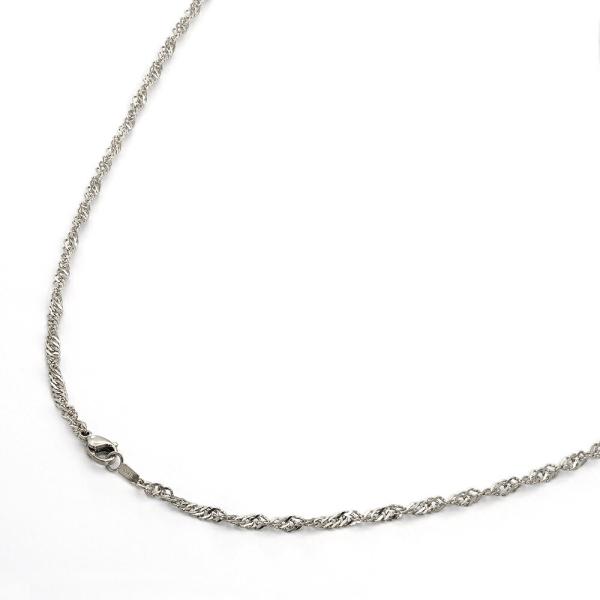 ネックレス チェーン サージカルステンレス 316L スクリューチェーン 幅3.2mm 長さ80cm