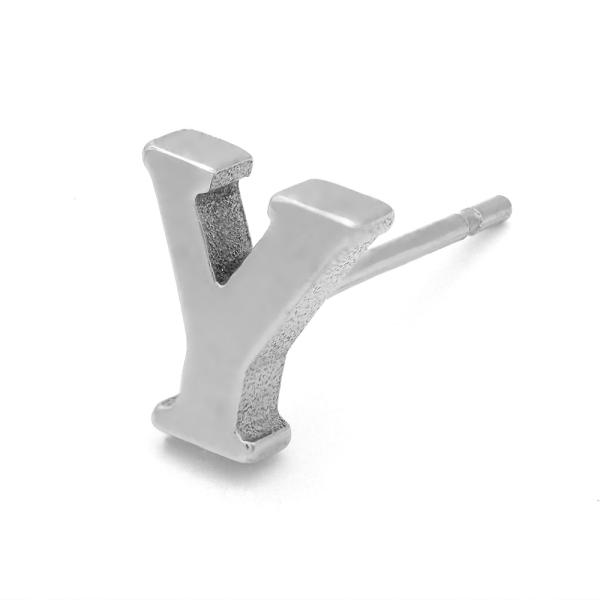 【バラ売り/1個】 ピアス ステンレス Y イニシャルのピアス アルファベット 文字