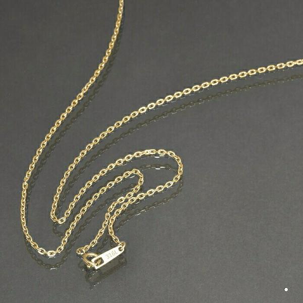 ネックレス チェーン サージカルステンレス 316L 金色 4面カット小豆チェーン 幅1.6mm 長さ50cm