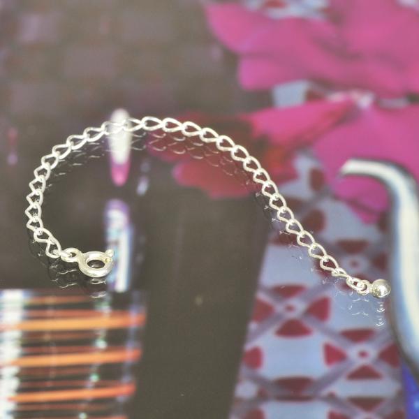 ネックレス用の延長アジャスター シルバー925 荒喜平（ボール） 幅2.7mm 長さ10cm｜鎖 銀 Silver アクセサリー レディース メンズ