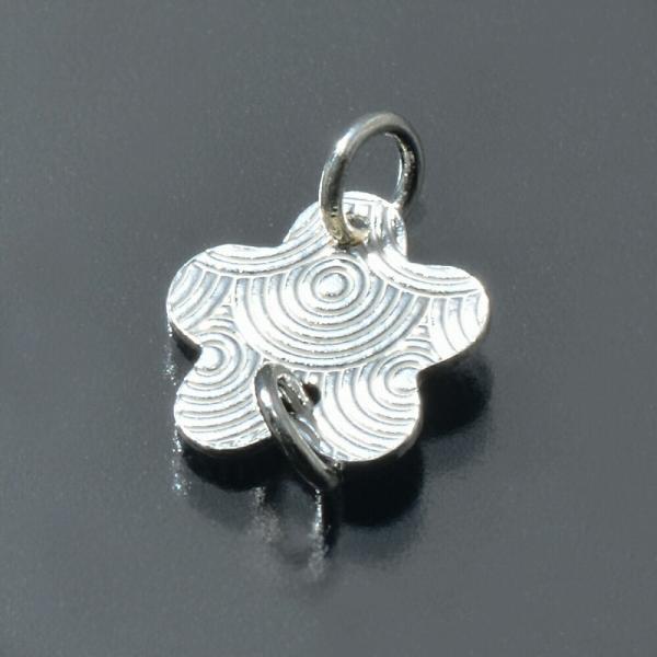 1個売り】 チャームパーツ シルバー925 波紋模様チャーム 両側丸