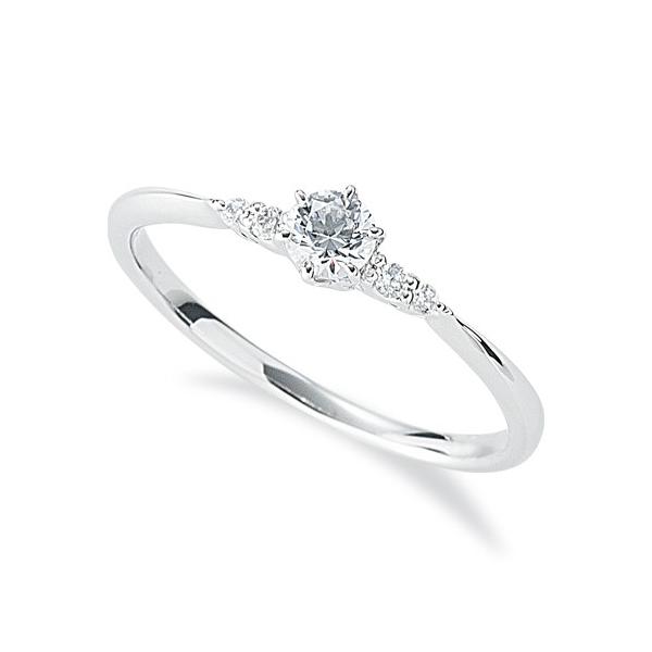 指輪 18金 ホワイトゴールド 天然石 サイドストーンリング 主石の直径