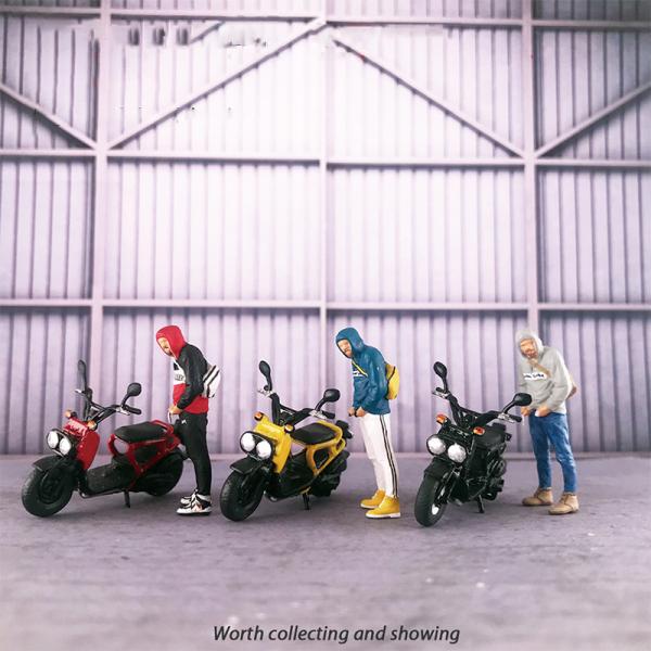 大人気！ミニチュアフィギュア 1:64スケール バイクライダー 2個