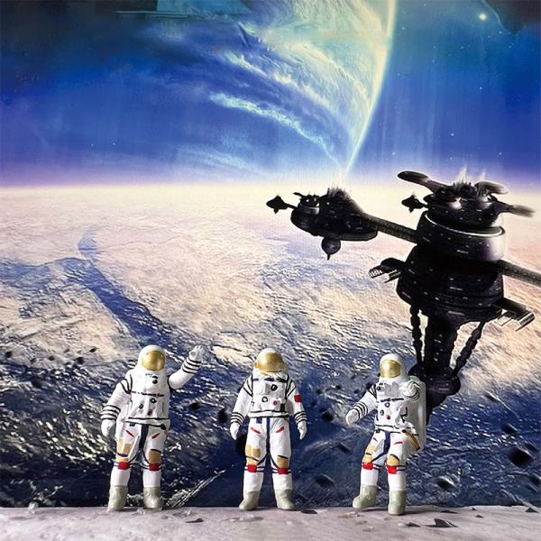 大人気！風景人物フィギュア 1:64スケール 宇宙飛行士 宇宙探索 3個