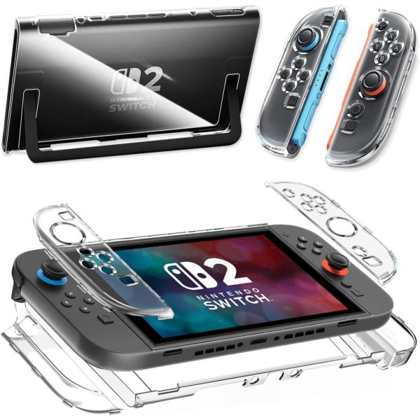 対応機種】Nintendo Switch 2(2025) 適用します【透明で高品質なPC 素材】本製品は優れたPC製超薄型素材を採用し、ケースは硬質プラスチック素材で作られており。透明、シンプル、Switch 2の本来の美しさを誇示します。...