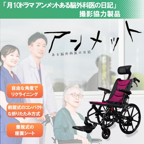 ナイス ウェイ12(Nice Way12) リクライニング 自走式 車椅子 テレビ