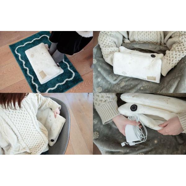 なめらかな手触りのフランネルとあたたかなボアで、うっとりするような夢見心地に。厚みのあるフランネルとゴールドの箔プリントが人気の冬の定番防寒シリーズに今期は新たにUSBウォーマーが加わりました。今年の柄はキルティングのようなライン模様を忍ば...