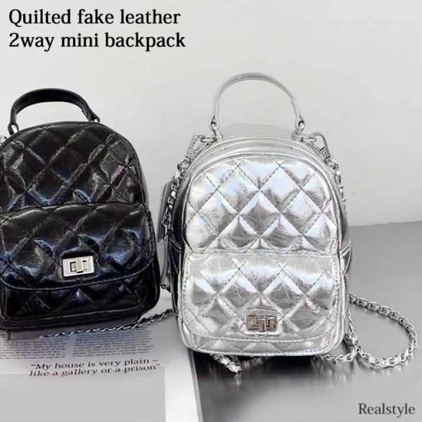 REAL STYLE ミニリュック ショルダーバッグ レディース 小さめ 軽い 斜