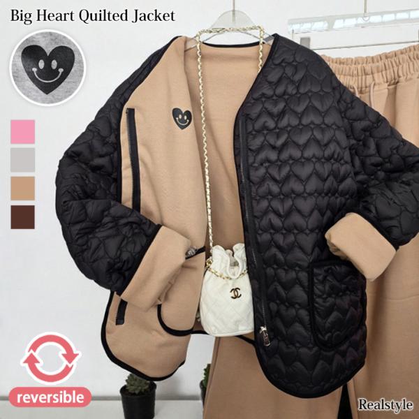 REAL STYLE キルティング ジャケット リバーシブル コート レディース 