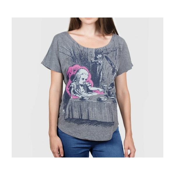 [Out of Print] Lewis Carroll / Alice's Adventures in Wonderland Dolman Tee (Heather Grey) (Womens)